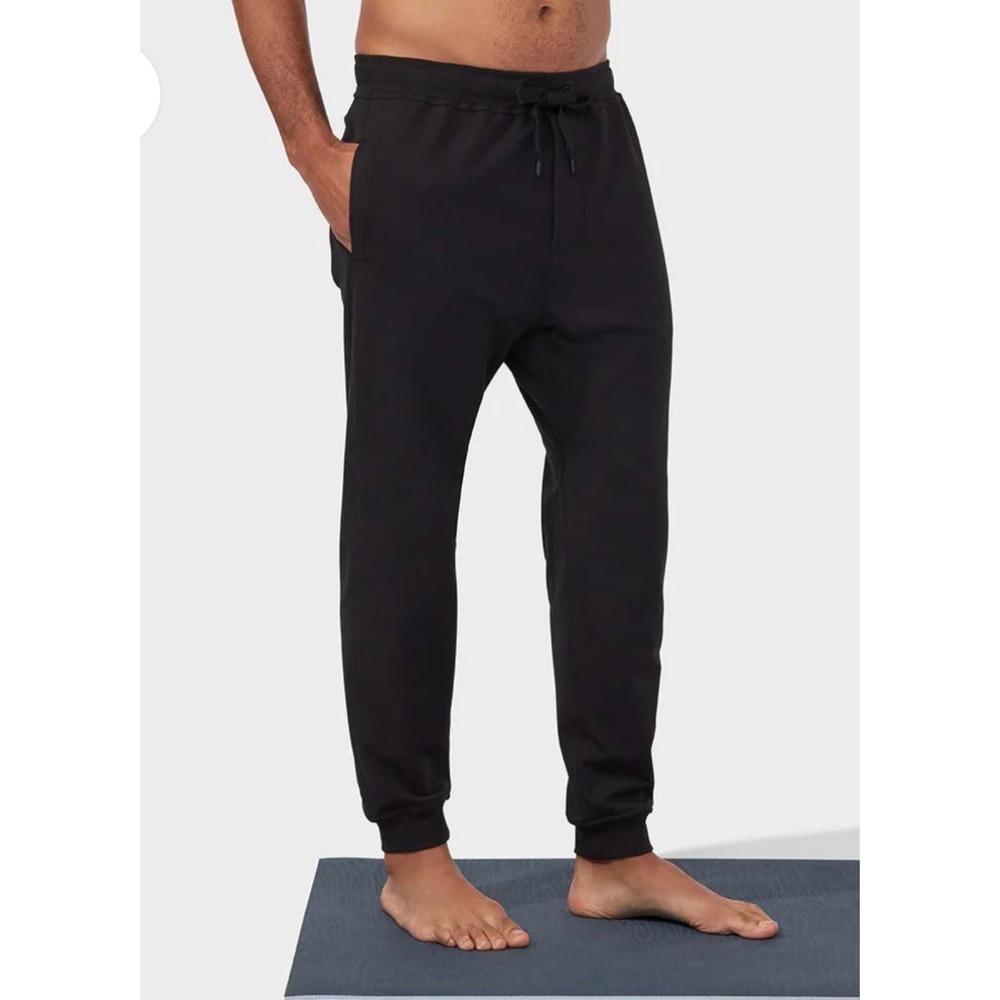 Black‎ Athleisure Jogger Pants Men's Comfortable Lounge Workout Activewear